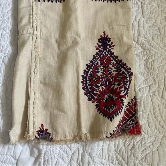 Free People distressed paisley patterned jeans - Picture 12 of 16